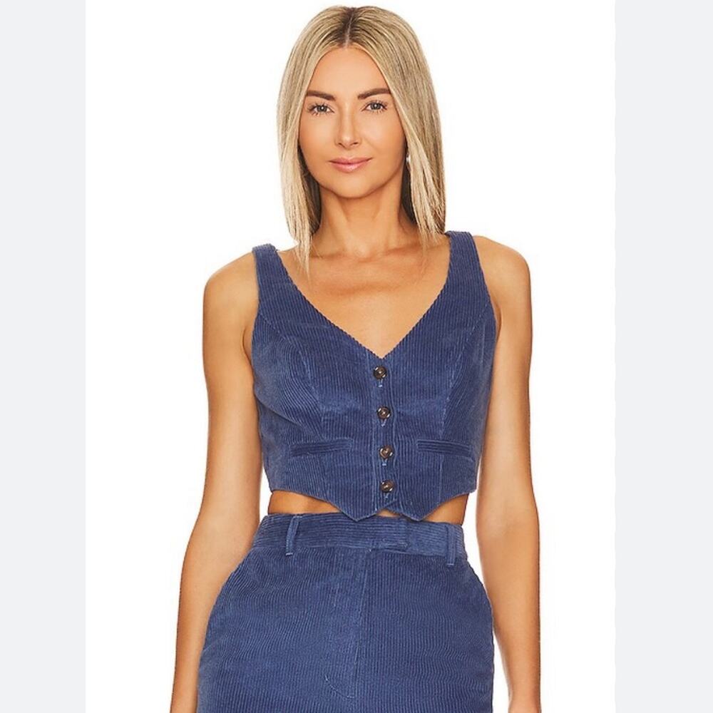 House of Harlow 1960 Blue Crop Top